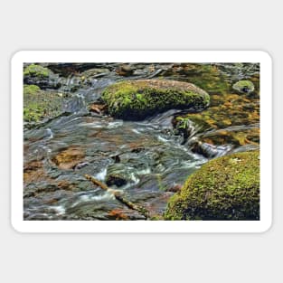 River Dart at Dartmeet Dartmoor. Sticker